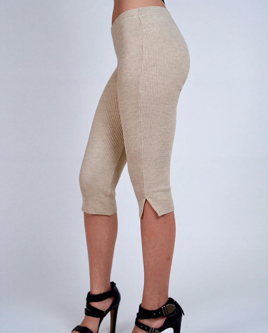 The Sculpt Slit Capri - The Knit House LA