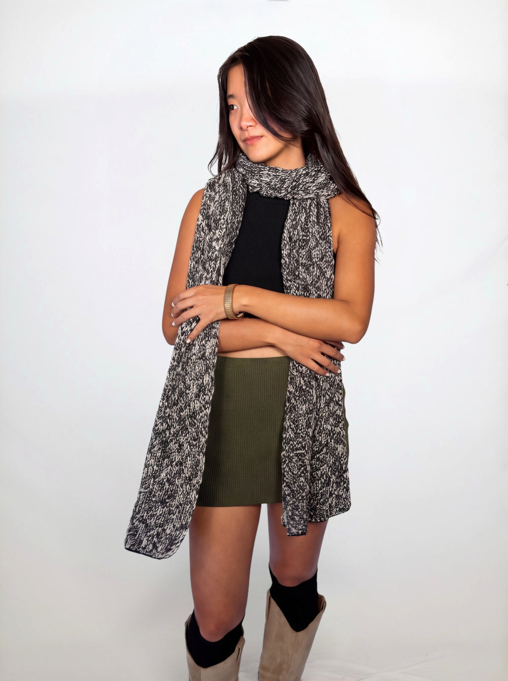 The Heirloom Scarf - Shadow Bone - The Knit House LA