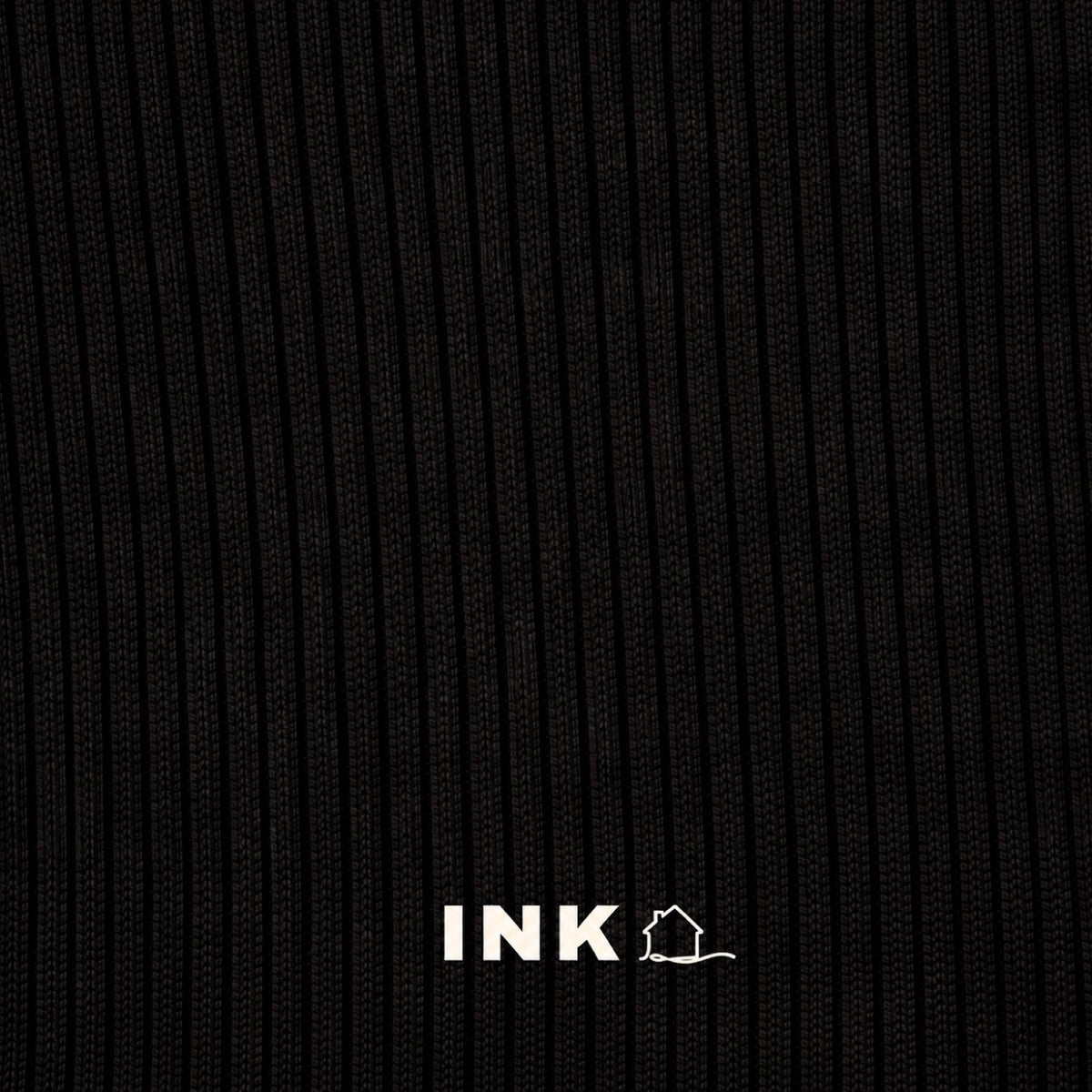 The Form Shell rib knit swatch - ink black - designed and made by The Knit House LA