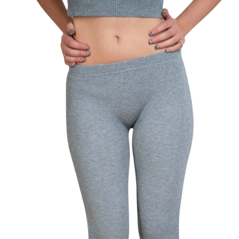 Mist grey Capri pant by The Knit House LA